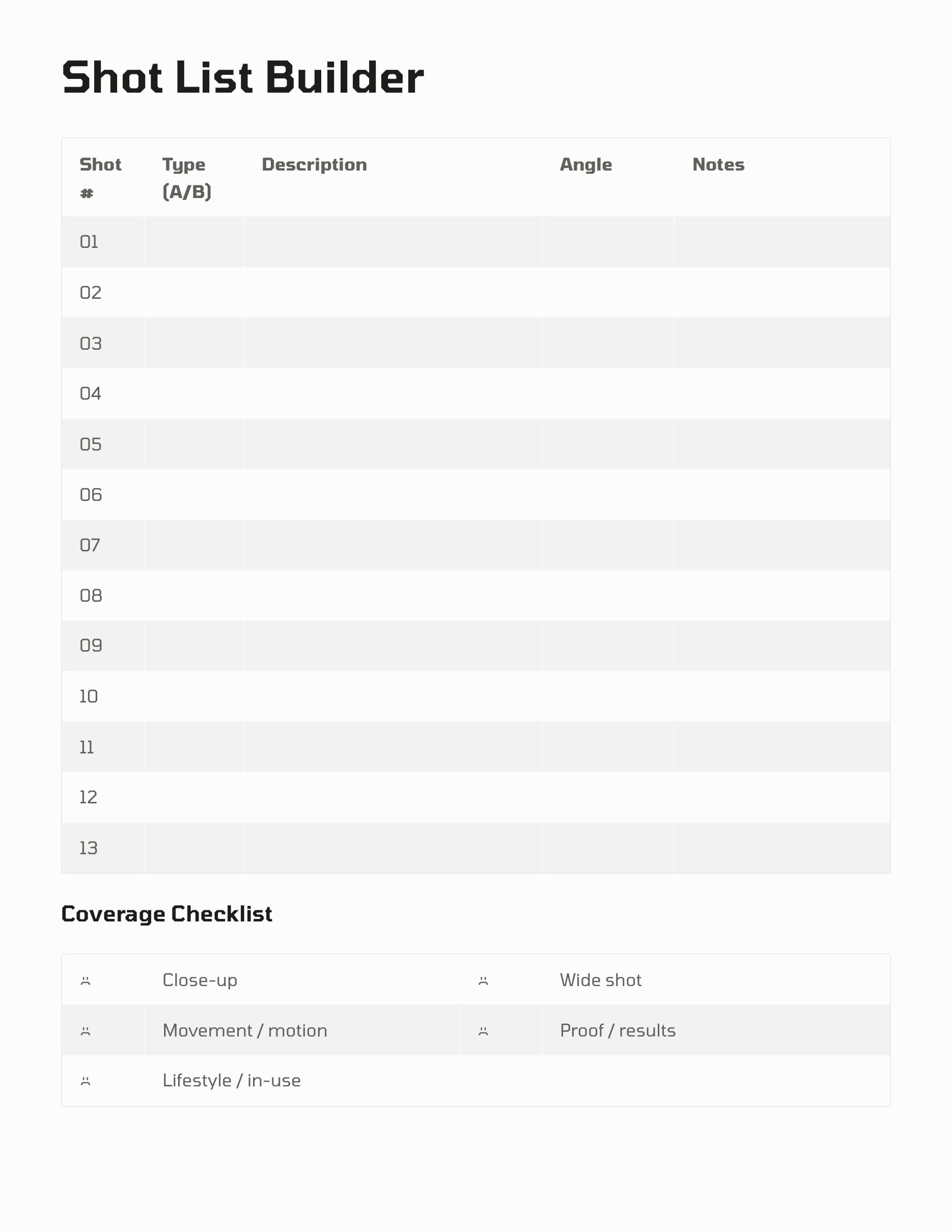content planner PDF creator workflow worksheet preview