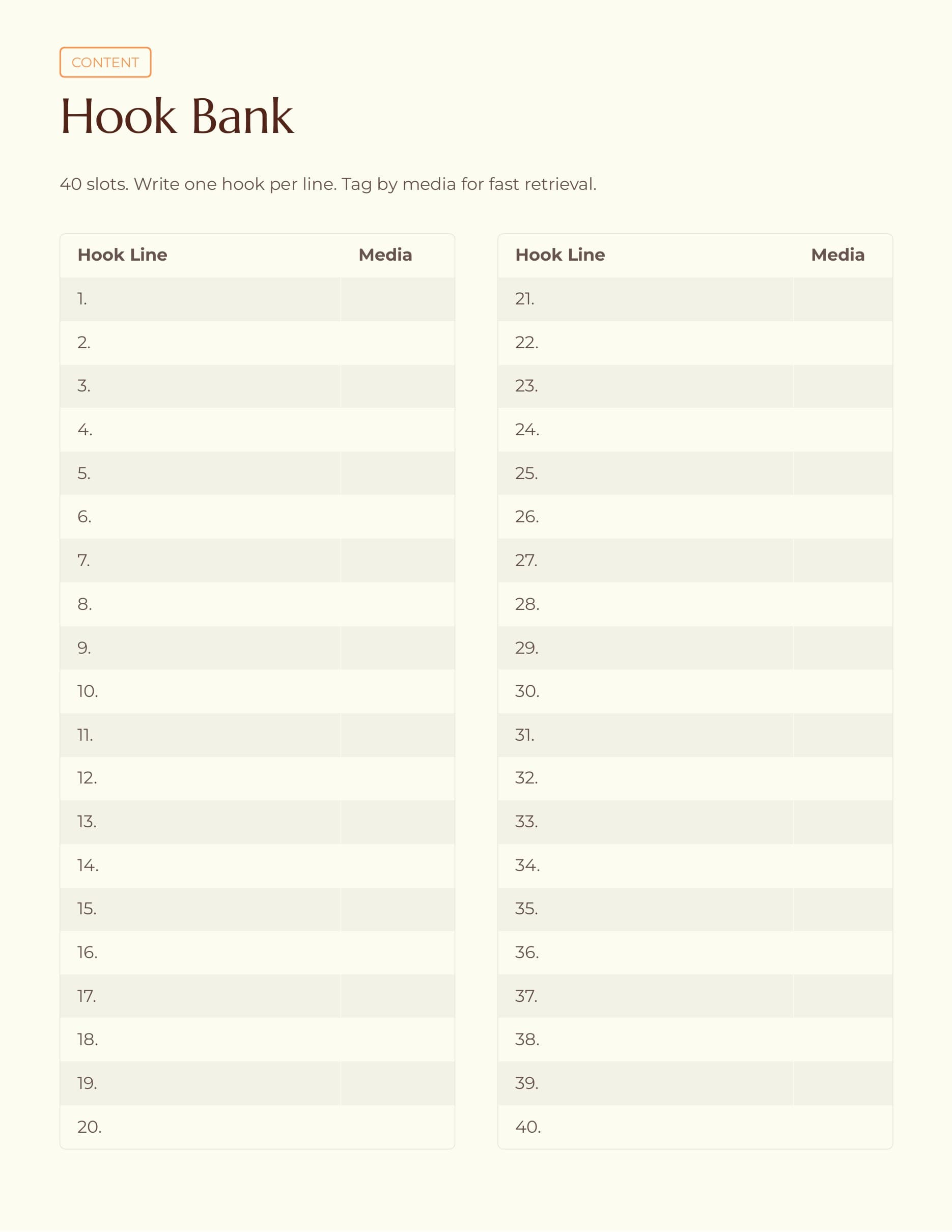 Goodnotes content planner PDF digital planner preview
